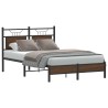Cadre de lit sans matelas chêne marron 120x200 cm 