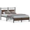 Cadre de lit sans matelas chêne marron 120x200 cm 