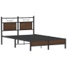 Cadre de lit sans matelas chêne marron 120x200 cm 