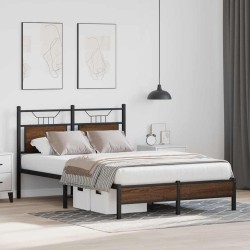Cadre de lit sans matelas chêne marron 120x200 cm 