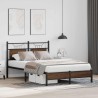 Cadre de lit sans matelas chêne marron 120x200 cm 