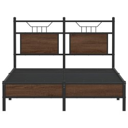 Cadre de lit sans matelas chêne marron 120x200 cm 