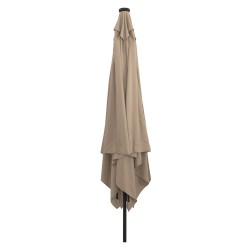 Parasol carréavec des lumières LED 295x245 cm Taupe 