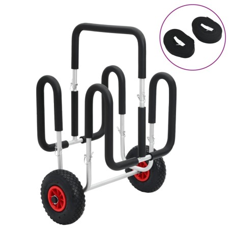 Chariot de SUP pour 2 planches de surf 90 kg aluminium 