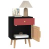 Tables de chevet 2 pcs noir 40x30x55 cm bois d'ingénierie 