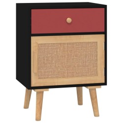 Tables de chevet 2 pcs noir 40x30x55 cm bois d'ingénierie 