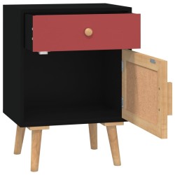 Tables de chevet 2 pcs noir 40x30x55 cm bois d'ingénierie 
