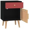 Tables de chevet 2 pcs noir 40x30x55 cm bois d'ingénierie 
