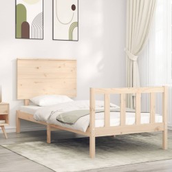 Cadre de lit sans matelas 90x200 cm bois de pin massif 
