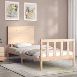 Cadre de lit sans matelas 90x200 cm bois de pin massif 