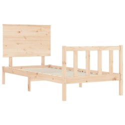 Cadre de lit sans matelas 90x200 cm bois de pin massif 