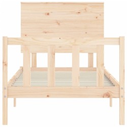Cadre de lit sans matelas 90x200 cm bois de pin massif 