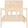 Cadre de lit sans matelas 90x200 cm bois de pin massif 