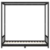 Cadre de lit pour enfants noir 90x190 cm bois de pin massif 