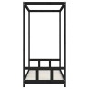 Cadre de lit pour enfants noir 90x190 cm bois de pin massif 