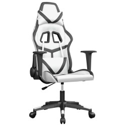 Chaise de jeu Blanc et noir Similicuir 