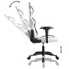 Chaise de jeu Blanc et noir Similicuir 