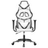 Chaise de jeu de massage Blanc et noir Similicuir 