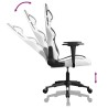 Chaise de jeu de massage Blanc et noir Similicuir 