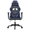 Chaise de jeu de massage Noir et bleu Similicuir 