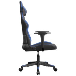 Chaise de jeu de massage Noir et bleu Similicuir 