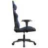 Chaise de jeu de massage Noir et bleu Similicuir 