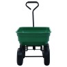 Chariot à main de jardin 300 kg 75 L Vert 