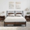 Cadre de lit sans matelas chêne marron 140x200 cm 