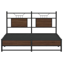 Cadre de lit sans matelas chêne marron 140x200 cm 
