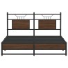 Cadre de lit sans matelas chêne marron 140x200 cm 