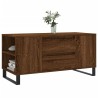 Table basse chêne marron 102x44,5x50 cm bois d'ingénierie 