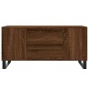 Table basse chêne marron 102x44,5x50 cm bois d'ingénierie 