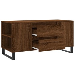 Table basse chêne marron 102x44,5x50 cm bois d'ingénierie 