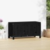 Boîte de rangement de jardin Noir 115x49x60 cm Bois massif pin 