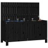 Boîte de rangement de jardin Noir 115x49x60 cm Bois massif pin 