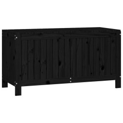 Boîte de rangement de jardin Noir 115x49x60 cm Bois massif pin 