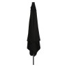 Parasol carréavec lumières LED 295x245 cm en noir 