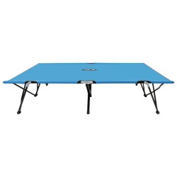 Chaise longue pliable 2 places bleu acier 