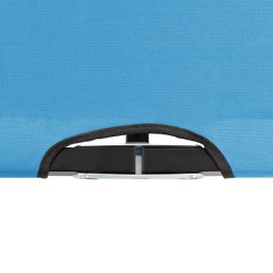 Chaise longue pliable 2 places bleu acier 