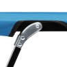 Chaise longue pliable 2 places bleu acier 