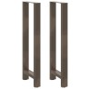 Pieds de table de bar en acier naturel, 2 pièces, 50 x (110-111) cm 