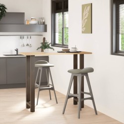 Pieds de table de bar en acier naturel, 2 pièces, 50 x (110-111) cm 