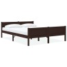 Cadre de lit sans matelas pin massif marron foncé 120x200 cm 