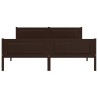 Cadre de lit sans matelas pin massif marron foncé 120x200 cm 