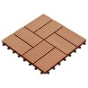 Carreaux de terrasse 22 pcs 30 x 30 cm 2 m² WPC Teck 