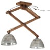 Plafonnier 25 W argent vintage 29x18x85 cm E27 