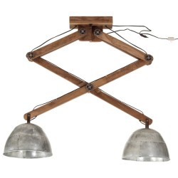Plafonnier 25 W argent vintage 29x18x85 cm E27 