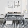 Cadre de lit métal sans matelas noir 135x190 cm 