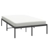 Cadre de lit métal sans matelas noir 135x190 cm 