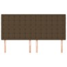 Têtes de lit 4 pcs Marron Foncé 80x5x78/88 cm Tissu 